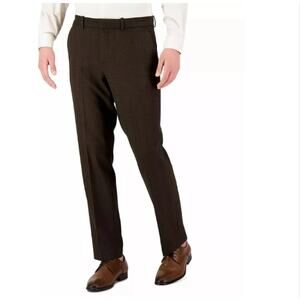 Perry Ellis Portfolio Performance No Iron Dress Pants Size 36x32 Dark Brown City